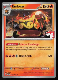 Emboar 013/086 Play! Pokemon Prize Pack Series 8 Stamped Non-Holo NM - Image 1
