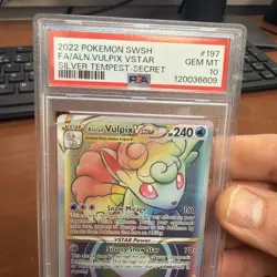PSA 10 2022 POKEMON SWSH ALOLAN VULPIX VSTAR SILVER TEMPEST SECRET RAINBOW #197 - Image 2
