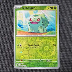 BULBASAUR 001/165 COMMON 151 POKEMON COSMOS REVERSE HOLO NM 3 - Image 1