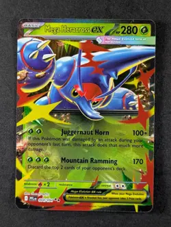2025 Pokemon MEGA HERACROSS EX #004/094 Phantasmal Flames Double Rare ENG (A) - Image 1