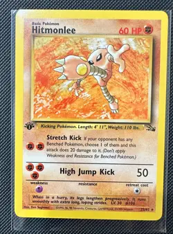 Pokemon 1999 Fossil 1st Edition HITMONLEE 22/62 Non-Holo Rare NM never played - Image 1