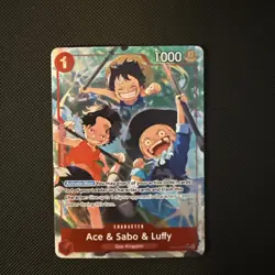 Ace & Sabo & Luffy Alt Art OP13-007 Carrying On His Will One Piece TCG - Image 1