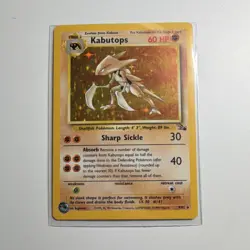 Wizards of the Coast Kabutops Fossil Holo Rare 60 HP Pokemon Card 9/62 1999 - Image 1