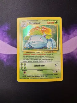 Venusaur 1999 Holo Black Star Card 15/102 Pokemon Card Base Set - Image 1
