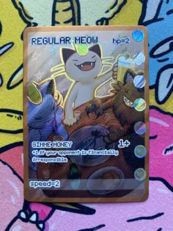 Bootlegmons - Regular Meow (Meowth) - Holographic Fan Art Card - Image 1