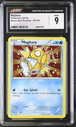 CGC 9 MINT Magikarp 2016 Black Star Promos XY143 Pokemon Card - Image 1