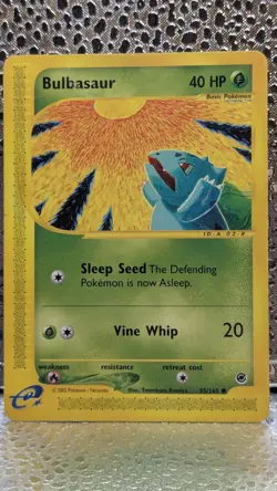 Pokemon Bulbasaur Card 95/165 Expedition Base Set Common MP/HP READ - Image 1