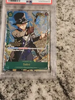 One Piece Card Game - SABO (OP09-027) 3rd Anniversary Winner Foil Promo PSA 10 - Image 4