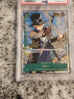 One Piece Card Game - SABO (OP09-027) 3rd Anniversary Winner Foil Promo PSA 10 - Image 5