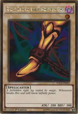Yugioh! LP Right Leg of the Forbidden One - PGL2-EN022 - Gold Rare - 1st Edition - Image 1