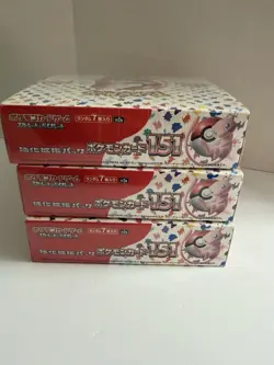 Pokemon TCG Scarlet & Violet 151 Mew Japanese Booster Box Lot of 3 2023 - Image 2
