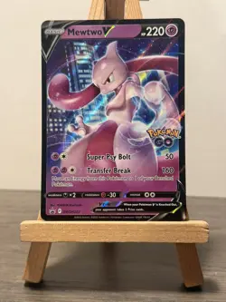 Mewtwo V SWSH223 Black Star Promo Holo LP Pokemon TCG - Image 1