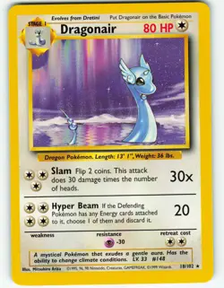 Dragonair - 18/102 Base Set - Pokemon TCG - 1999 - Image 1