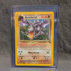 Pokemon Aerodactyl Fossil Holo Rare 1/62 60 HP Wizards of the Coast - Image 1