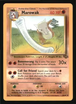 Marowak 39/64 Uncommon Jungle Pokemon Unlimited Lightly Played - Image 1