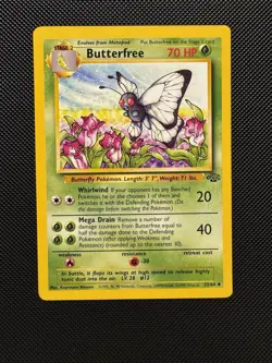 Pokemon TCG Butterfree 33/64 Jungle Set Uncommon Near Mint 1999 WoTC Unlimited - Image 1