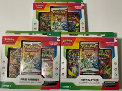 Pokemon TCG First Partner Illustration Collection Series 1 Lot of 3 SHIPS FAST - Image 1