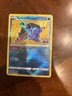 Radiant Blastoise 018/078 Pokemon GO Holo - Image 1