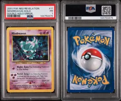 Pokemon Misdreavus Double Holo ErrorNeo Revelation 11/64 PSA 1 POP 4 - Image 3