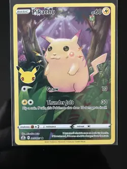 Pokemon Pikachu Celebrations 005/025 Holo Rare Basic 60 HP Full Art 2021 English - Image 1