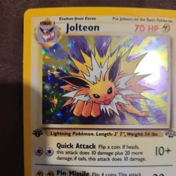 First Edition Pokemon Tcg Jolteon Jungle 4/64 Holo 1999-2000 Wizards Base Set - Image 2