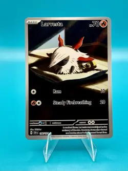 Pokemon TCG 2024 Larvesta 196/191 Surging Sparks Illustration Rare Holo NM - Image 1
