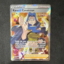 Pokemon Karen's Conviction Full Art Single Strike 193/198 Ultra Rare Holo - Image 1
