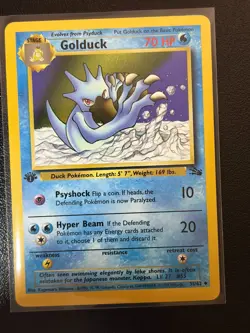 Pokemon Fossil 1st Edition Golduck 35/62 Non Holo - Image 1