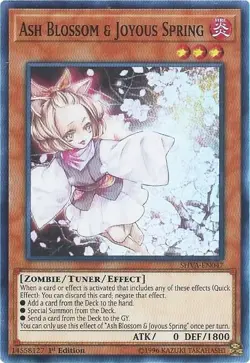 YuGiOh - Ash Blossom & Joyous Spring - Shadows in Valhalla - 1st Ed - Super Rare - Image 1