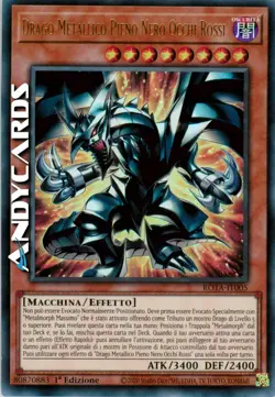 DRAGO METALLICO PIENO NERO OCCHI ROSSI • Ultra R • ROTA IT005 • 1Ed • Yugioh! - Image 1
