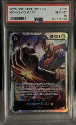 Namco (2025) One Piece A Fist of Divine Speed Monkey D. Garp OP11-095 SR Foil P… - Image 1