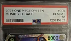 Namco (2025) One Piece A Fist of Divine Speed Monkey D. Garp OP11-095 SR Foil P… - Image 3