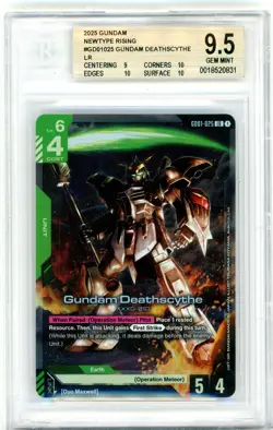 BGS GEM MINT 9.5 Gundam Deathscythe GD001-025 Newtype Rising - Gundam Card Game - Image 1