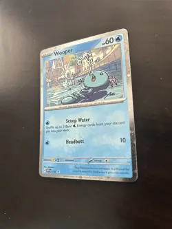 Pokemon TCG Wooper SVP 155 Promo Cosmic Holo Card Scarlet And Violet Black Star - Image 3