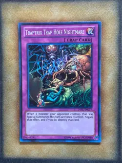 Yugioh Traptrix Trap Hole Nightmare JOTL-EN077 Super Rare LP - Image 1
