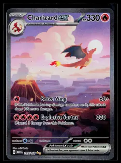 Pokemon TCG Charizard EX Sir 199/165 Sv: Scarlet & Violet 151 Holo Card English - Image 1