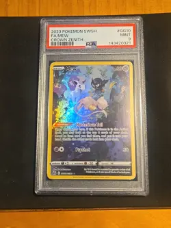 2023 Pokemon Crown Zenith Galarian Gallery Mew Holo Card GG10/GG70 PSA 9 - Image 1