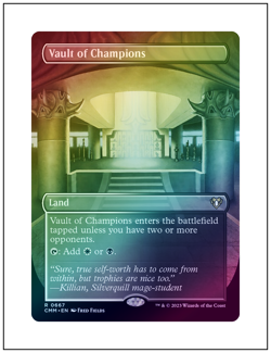 1x Vault of Champions, Borderless Art Foil, Commander Masters, Magic MTG NM - Image 1