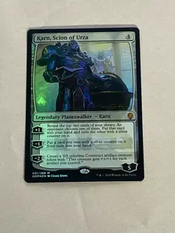 MTG FOIL Prerelease Karn, Scion of Urza Dominaria Magic the Gathering - Image 1