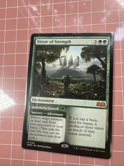 Virtue of Strength - Wilds of Eldraine WOE - MTG - Image 1