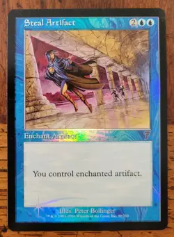 FOIL Steal Artifact x1 MTG 7th Edition Magic Light Play LP English - Image 1