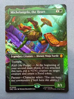 Michelangelo, the Heart (Borderless) NM - Teenage Mutant Ninja Turtles MTG #5 - Image 1