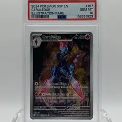 Pokemon TCG Surging Sparks Ceruledge #197/191 Illustration Rare PSA 10 GEM MINT - Image 1