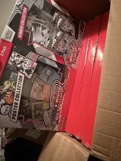 Pokemon Scarlet & Violet Black & White Bolt Flare White Flare Binder Poster Box - Image 1