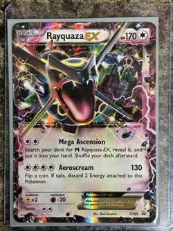 Pokemon Rayquaza EX XY69 Shiny Holo Promo Basic Card Pokemon TCG XY Set - Image 1