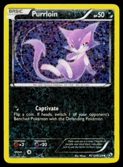 Purrloin - Holo #RC13/RC25 Uncommon Pokemon Legendary Treasures Radiant NM - Image 1