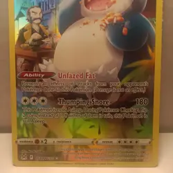 Pokemon TCG Snorlax Full Art Holo Ultra Rare Lost Origin TG10/TG30 he's hungry - Image 3