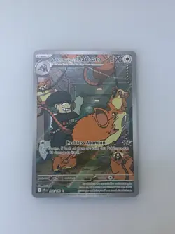 Pokemon Team Rocket's Raticate Sv10 Destined Rivals 202/182 Illustration Rare - Image 1