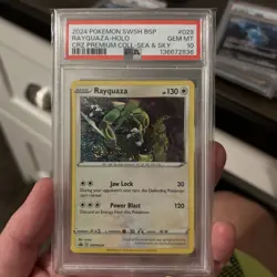 2024 POKEMON SWSH BLACK STAR PROMO #029 RAYQUAZA-HOLO PSA 10 GEM MINT SWIRL 🌀 - Image 1