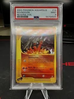 Pokemon Houndoom Aquapolis 14/147 Reverse Holo Rare PSA 9 2003 English - Image 3